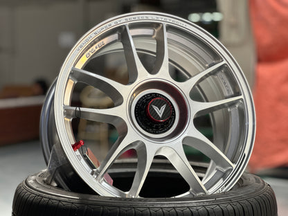 New 16x7 ET35 Lenso VNK Rim (4 wheel) Silver 5x100
