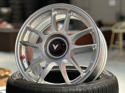 New 16x7 ET35 Lenso VNK Rim (4 wheel) Silver 5x100