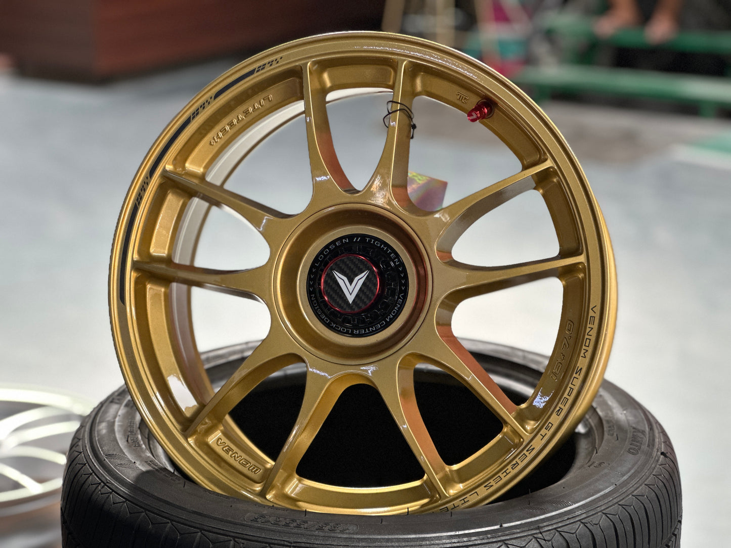 New 16x7 ET35 Lenso VNK Rim (4 wheel) Gold 4x100