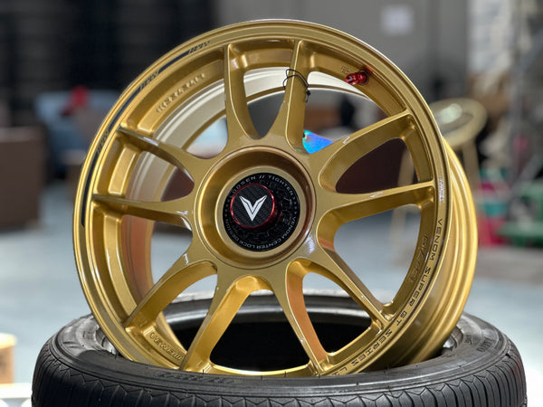 New 16x7 ET35 Lenso VNK Rim (4 wheel) Gold 4x114.3