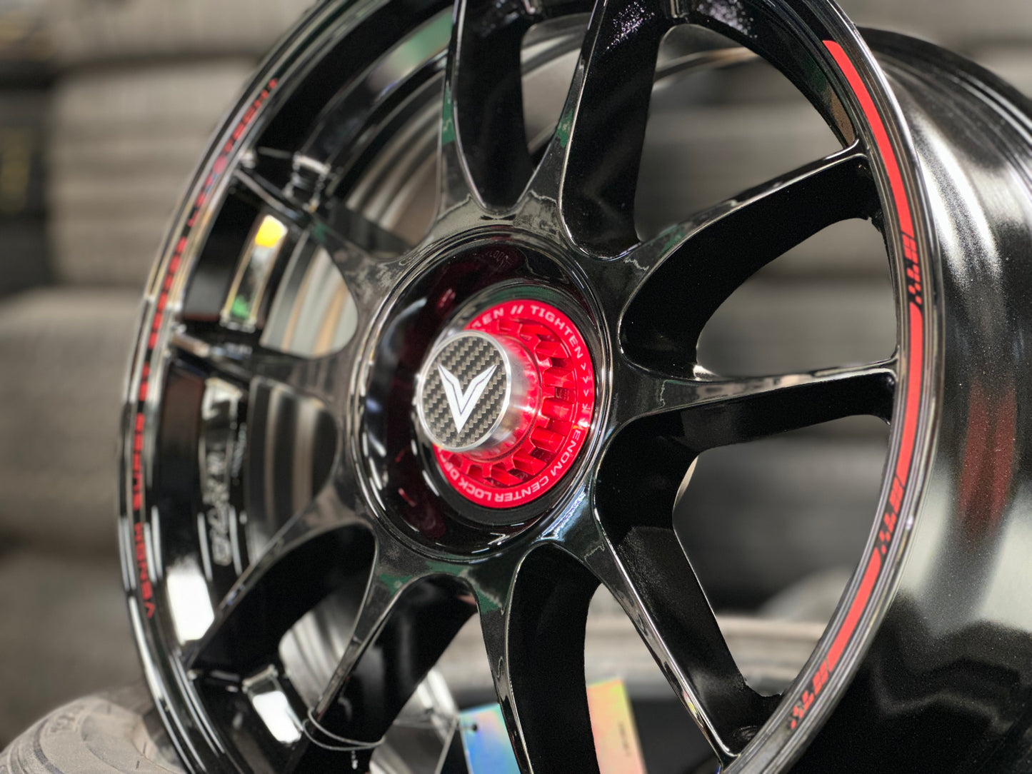 New 16x7 ET35 Lenso VNK Rim (4 wheel) Gloss Black 5x100