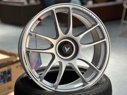 NEW 18x8.5 ET35 Lenso VNK (4 wheel) 5X114.3 Silver