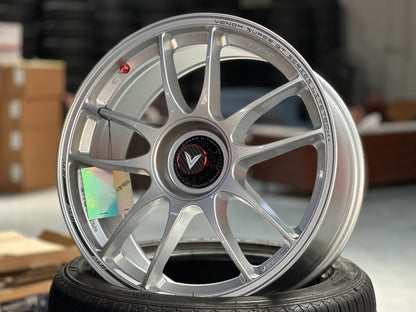 NEW 18x8.5 ET35 Lenso VNK (4 wheel) 5X114.3 Silver