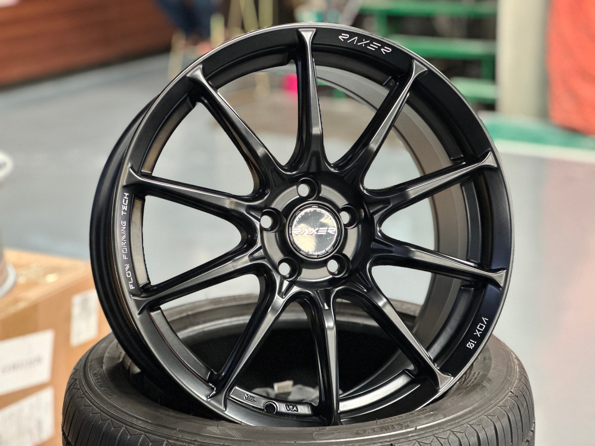 NEW 17X7.5 ET40 Raxer VOX10 (4 wheel) 5X100 Matte Black