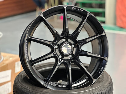NEW 17X7.5 ET40 Raxer VOX10 (4 wheel) 5X100 Matte Black