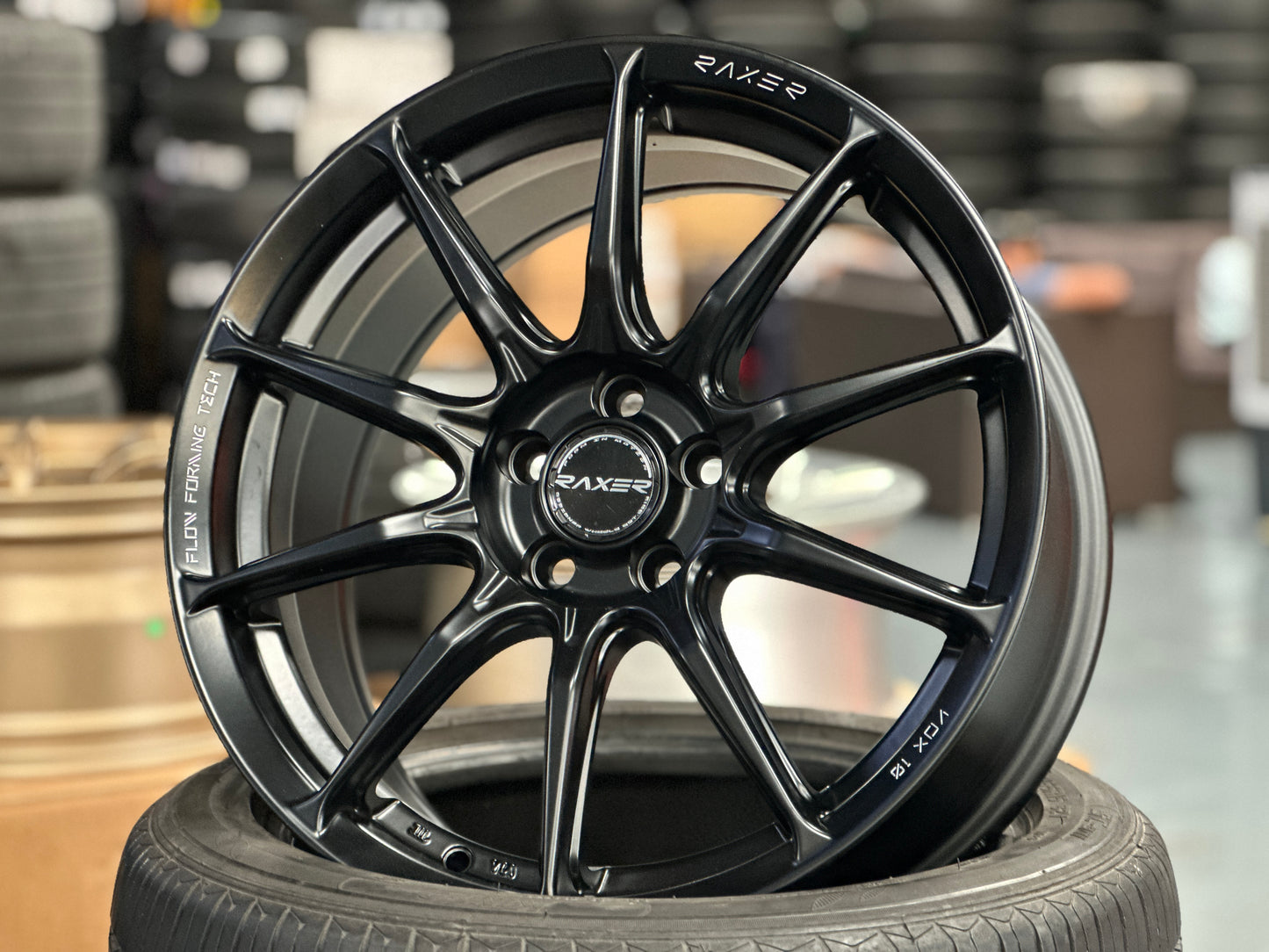NEW 17X7.5 ET40 Raxer VOX10 (4 wheel) 5X100 Matte Black