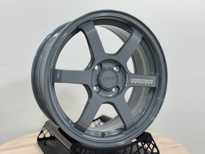 New 16X7 ET40 AOW Flow Formed TE37 Sonic Rim (4 wheel) Arm Grey (WE) 4X100