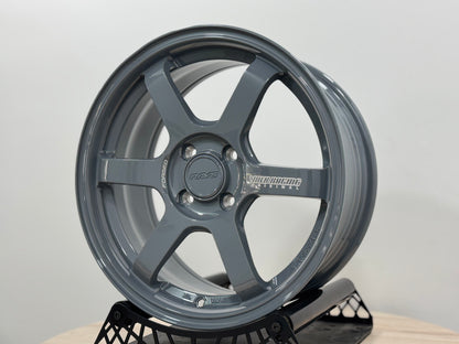 New 16X7 ET40 AOW Flow Formed TE37 Sonic Rim (4 wheel) Arm Grey (WE) 4X100