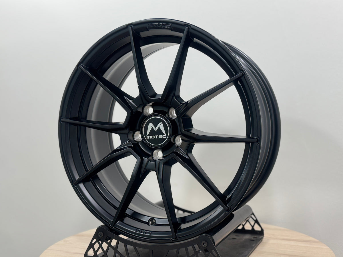NEW 18X8 ET45 Motec MCR2 Rim (4 wheel) Matte Black 5X112