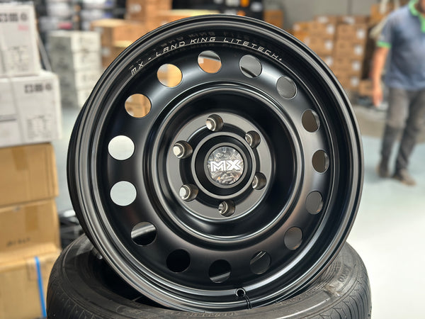 NEW 17X8.5 ET27 Lenso MX LandKing (4 wheel) 6X139.7 Satin Black