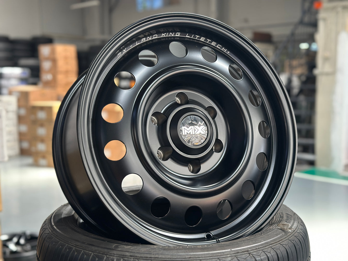 NEW 17X8.5 ET27 Lenso MX LandKing (4 wheel) 6X139.7 Satin Black