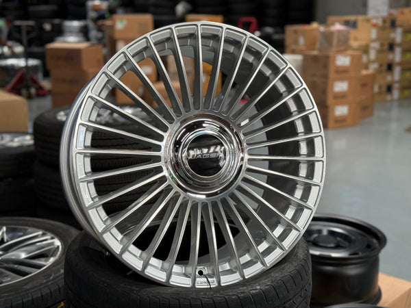 New 20x9 ET35 Lenso Crown Gloss Black 5x108 (4 Wheels)