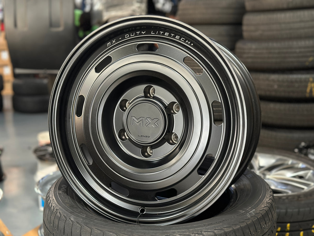 New 17X8.5 ET20 Lenso Duty Rim (4 wheel) Matt Black 6X139.7
