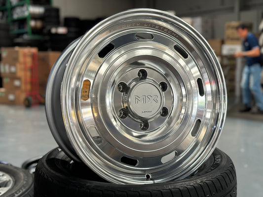 New 17X8.5 ET20 Lenso Duty Rim (4 wheel) Silver Polished 6X139.7