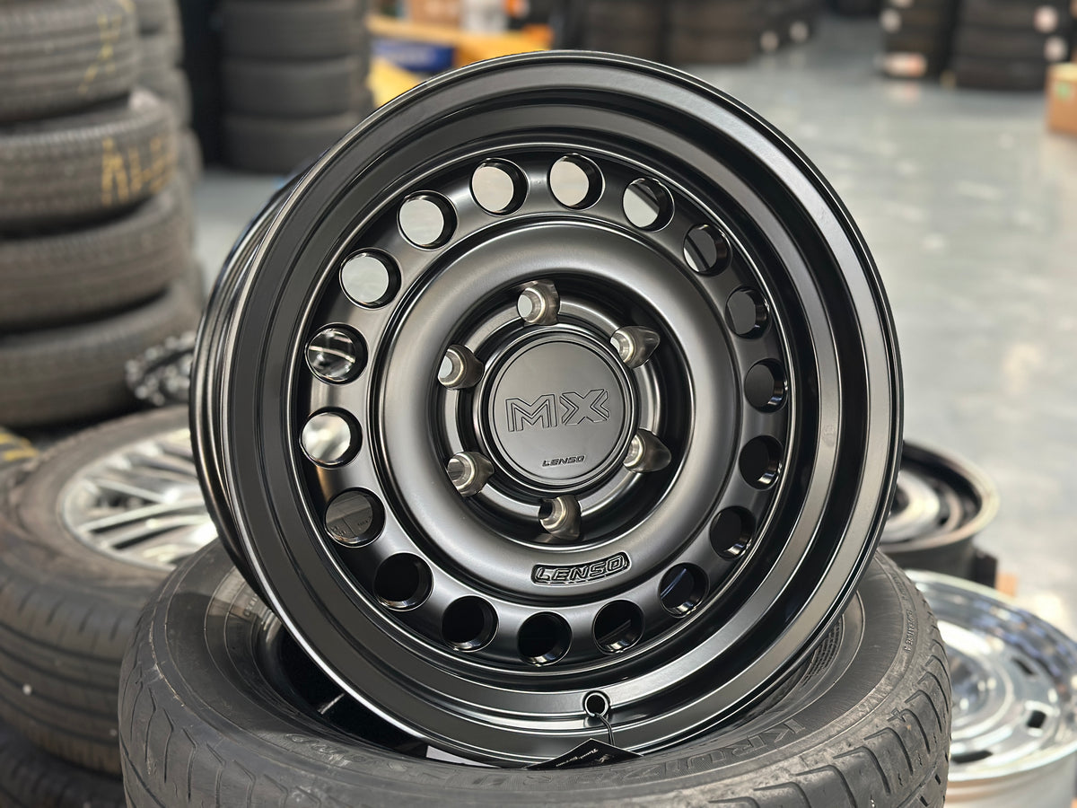 NEW 16X8 ET0 Lenso Jungle (4 wheel) 6X139.7 Satin Black
