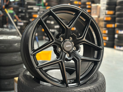 NEW 18X8 ET45 Sparco FF3 (4 wheel) 5X112 Matt Black