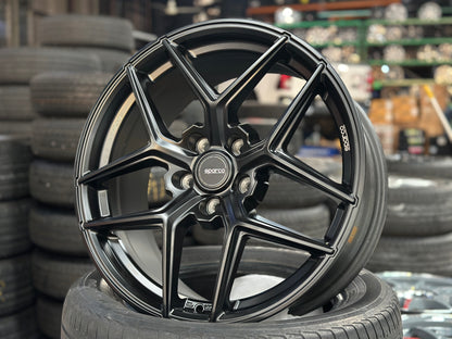NEW 18X8 ET45 Sparco FF3 (4 wheel) 5X112 Matt Black