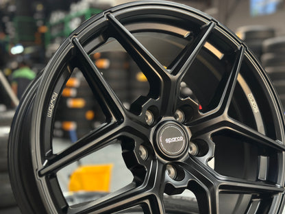NEW 18X8 ET45 Sparco FF3 (4 wheel) 5X112 Matt Black