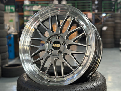 New 18x8 ET38 JA BBS LM (4 wheel) 5x108 Silver