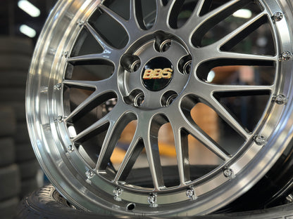 New 18x8 ET38 JA BBS LM (4 wheel) 5x108 Silver