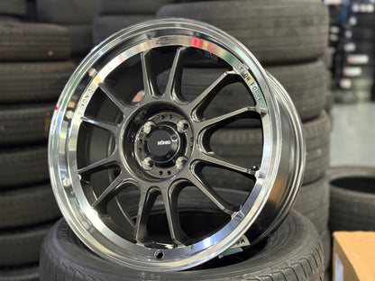 New 17X8 ET45 Konig Hypergram Rim (4 wheel) Matt Gun Metal 4X100