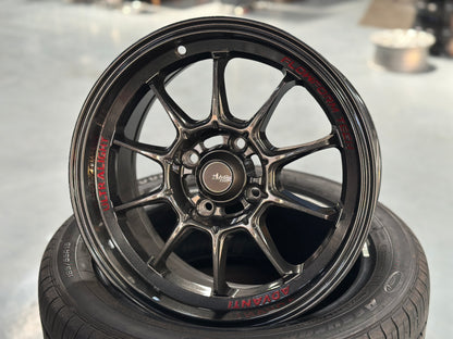 New 15X7 ET35 Advanti Tallo Rim (4 wheel) Gloss Gunmetal 4X100