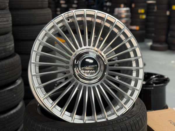 New 20x9 ET35 Lenso Crown (4 wheel) 5x120 Silver