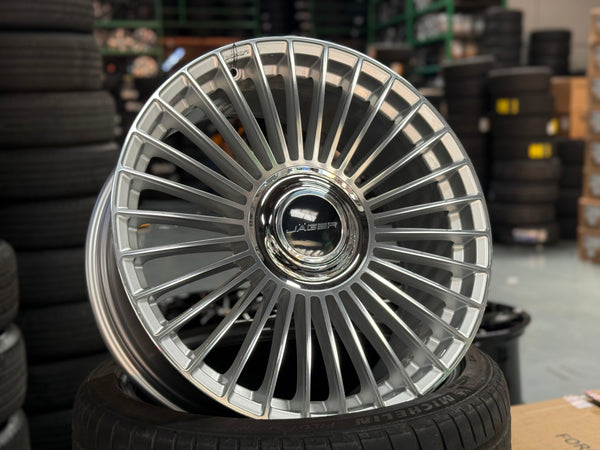 New 20x9 ET35 Lenso Crown (4 wheel) 5x120 Silver