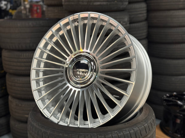 New 20x9 ET35 Lenso Crown (4 wheel) 5x120 Silver