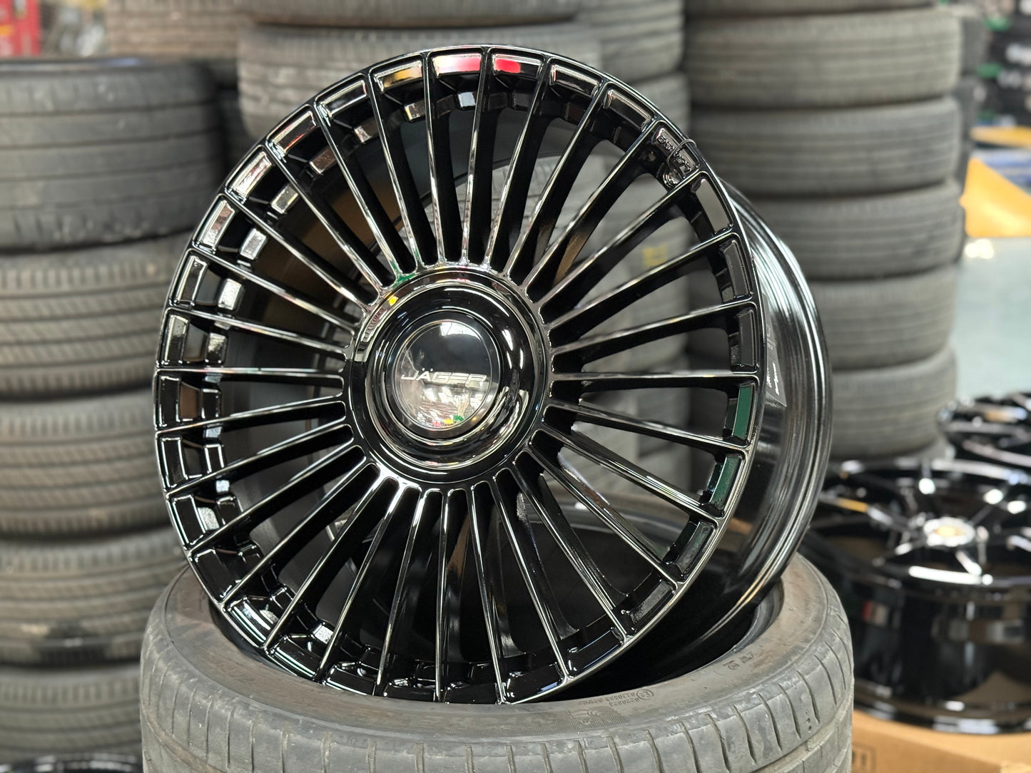 New 20x9 ET35 Lenso Crown (4 wheel) 5x120 Black