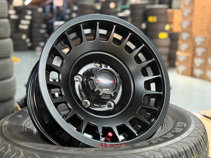 New 15x7.5 ET-6 Lenso Venom 10 (5 wheel) 5x139.7 Black