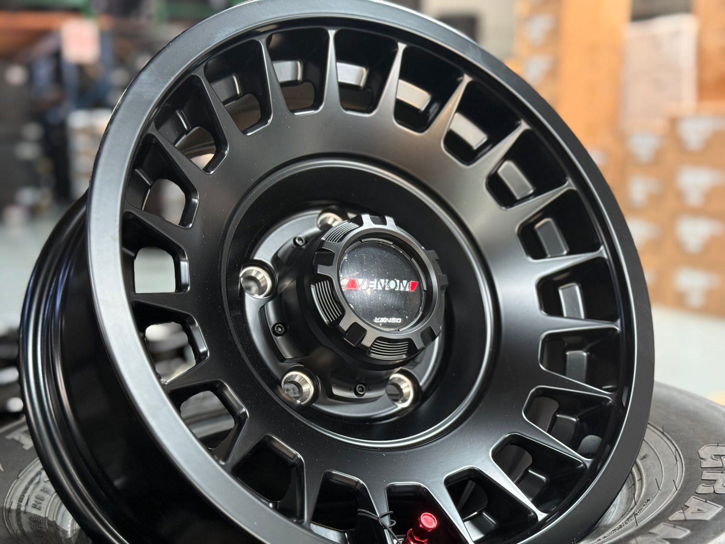 New 15x7.5 ET-6 Lenso Venom 10 (5 wheel) 5x139.7 Black