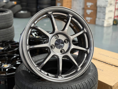 New 17X7 ET38 Enkei PF09 Rim (4 wheel) DARK SILVER 4X100