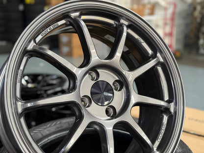 New 17X7 ET38 Enkei PF09 Rim (4 wheel) DARK SILVER 4X100