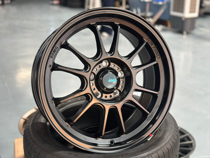 New 17x8 ET35 Konig Hypergram (4 wheel) 5x114.3 Black