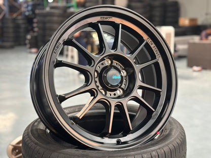 New 17x8 ET35 Konig Hypergram (4 wheel) 5x114.3 Black
