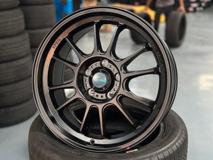 New 17x8 ET35 Konig Hypergram (4 wheel) 5x114.3 Black