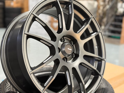 NEW 17X7.5 ET42 Advanti Mercury VI Rim (4 Wheels) Flat Gunmetal 5X100