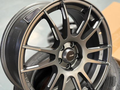 NEW 17X7.5 ET42 Advanti Mercury VI Rim (4 Wheels) Flat Gunmetal 5X100