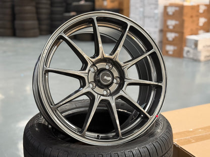NEW 17X7.5 ET42 Advanti Aria Rim (4 Wheels) Gloss Gunmetal 5X100