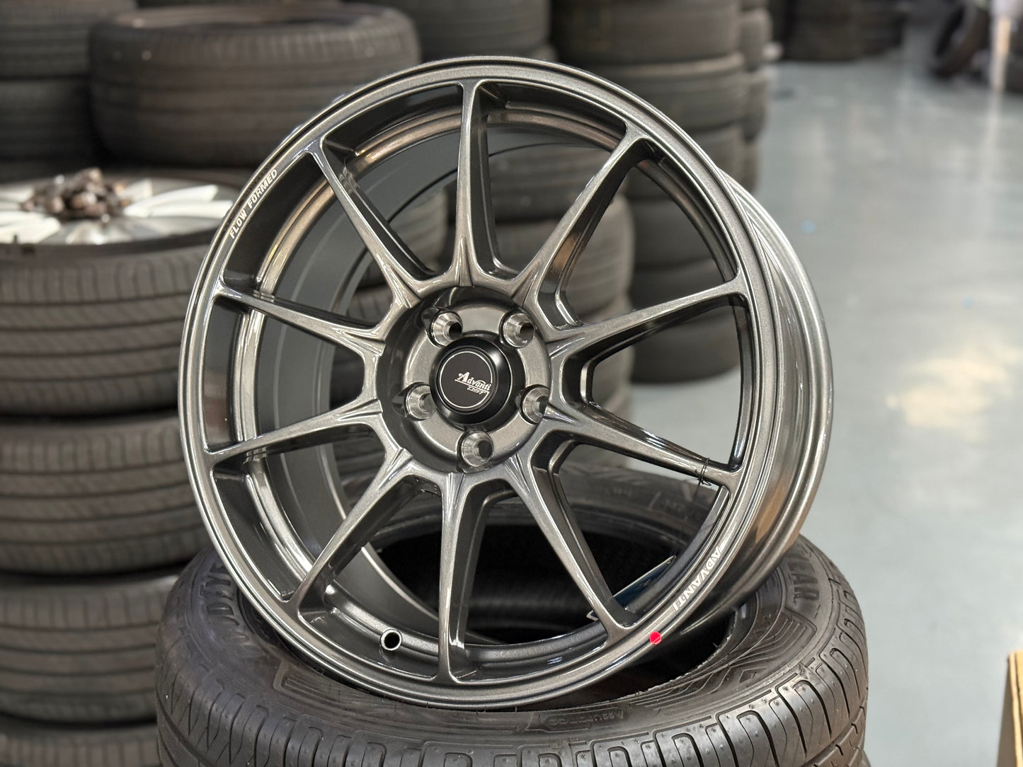 NEW 17X7.5 ET42 Advanti Aria Rim (4 Wheels) Gloss Gunmetal 5X100