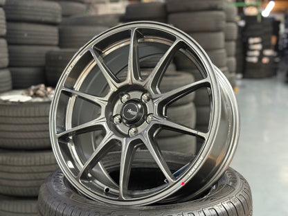 NEW 17X7.5 ET42 Advanti Aria Rim (4 Wheels) Gloss Gunmetal 5X100