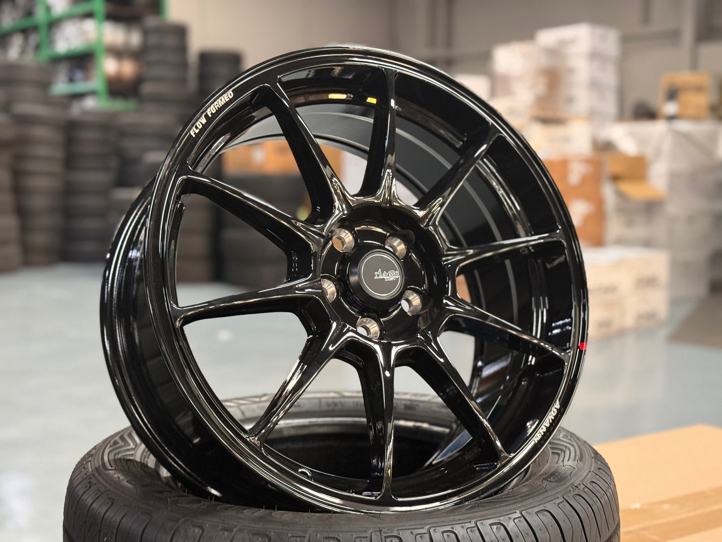 NEW 17X7.5 ET42 Advanti Aria Rim (4 Wheels) Gloss Black 5X100
