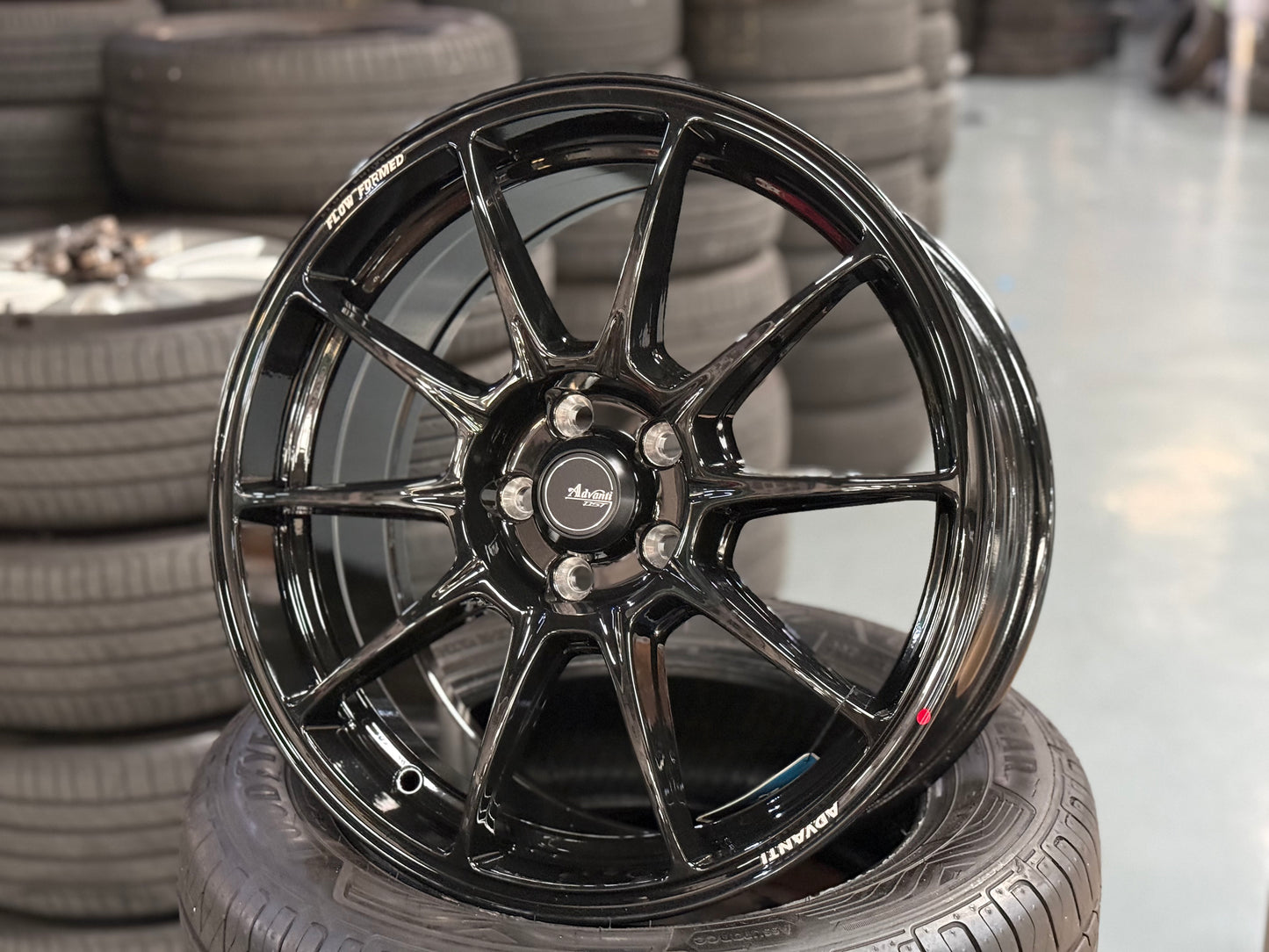 NEW 17X7.5 ET42 Advanti Aria Rim (4 Wheels) Gloss Black 5X100
