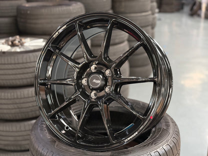 NEW 17X7.5 ET42 Advanti Aria Rim (4 Wheels) Gloss Black 5X100