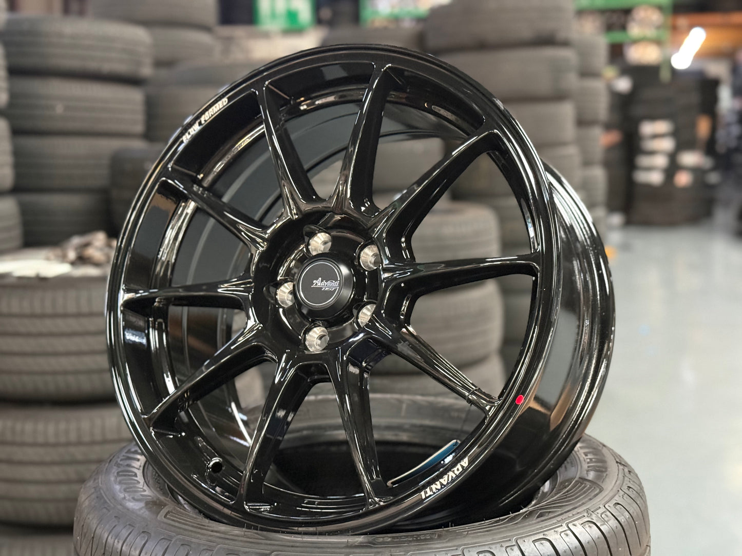 NEW 17X7.5 ET42 Advanti Aria Rim (4 Wheels) Gloss Black 5X100