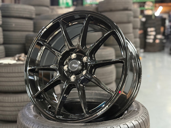 NEW 17X7.5 ET42 Advanti Aria Rim (4 Wheels) Gloss Black 5X100