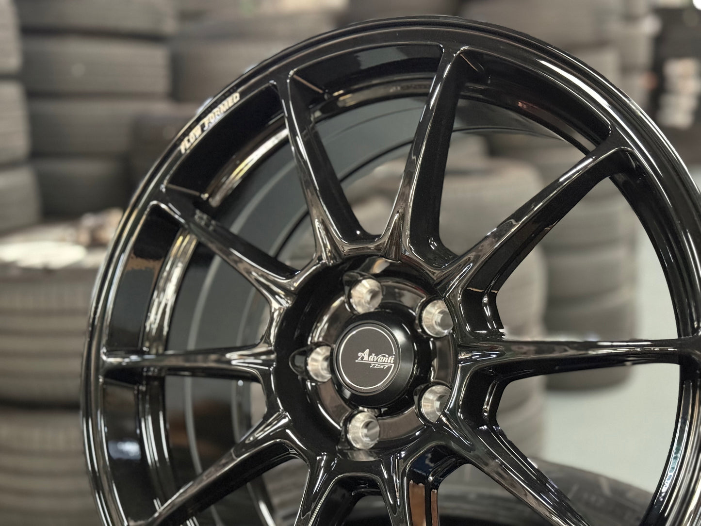 NEW 17X7.5 ET42 Advanti Aria Rim (4 Wheels) Gloss Black 5X100