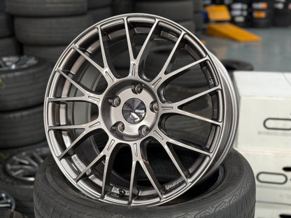 New 17x8 ET35 Enkei Racing PFM1 Japan (4 wheel) 5x114.3 Dark Silver