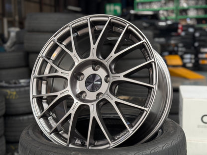 New 17x8 ET35 Enkei Racing PFM1 Japan (4 wheel) 5x114.3 Dark Silver